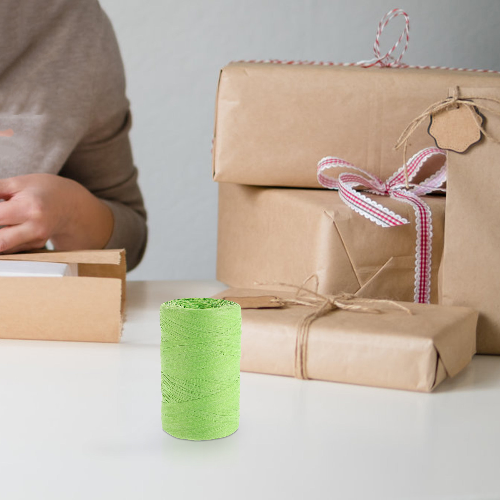 Papercraft Supply Ribbon - Fita de Papel Ráfia Colorida, Corda