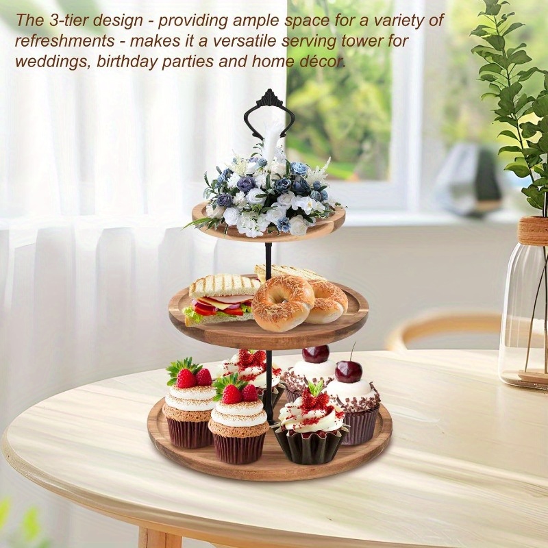 Cupcake Stand Tier - Suporte de Bolo de 3 Andares