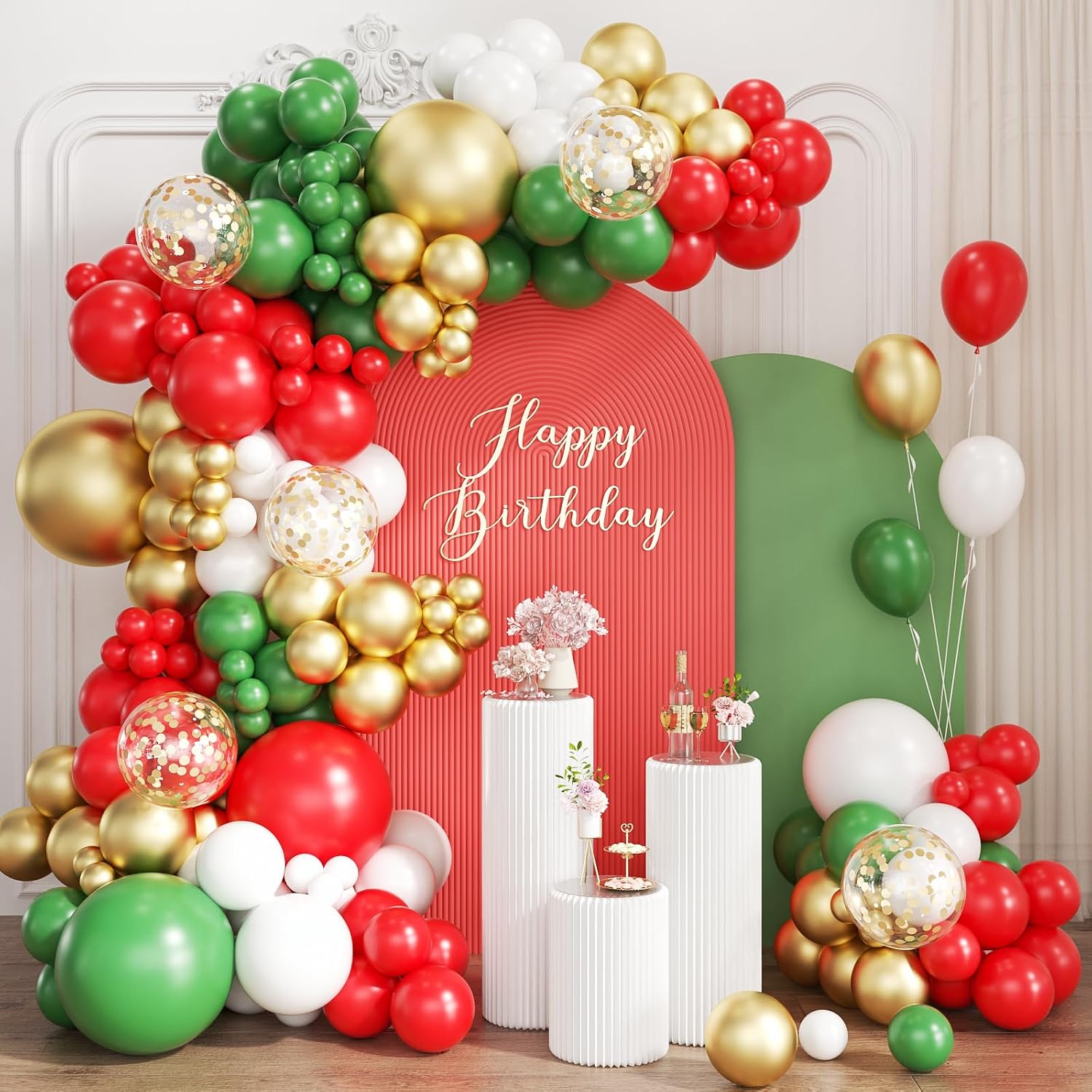 Balloon Arch Kit - Kit de Arco de Balões Vermelho,