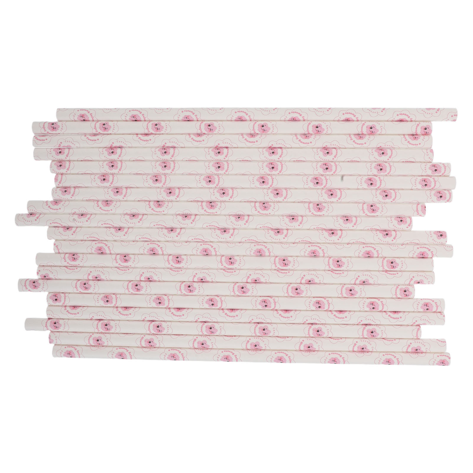 Cotton Candy Cone - 50 Unidades de Bastões de Papel