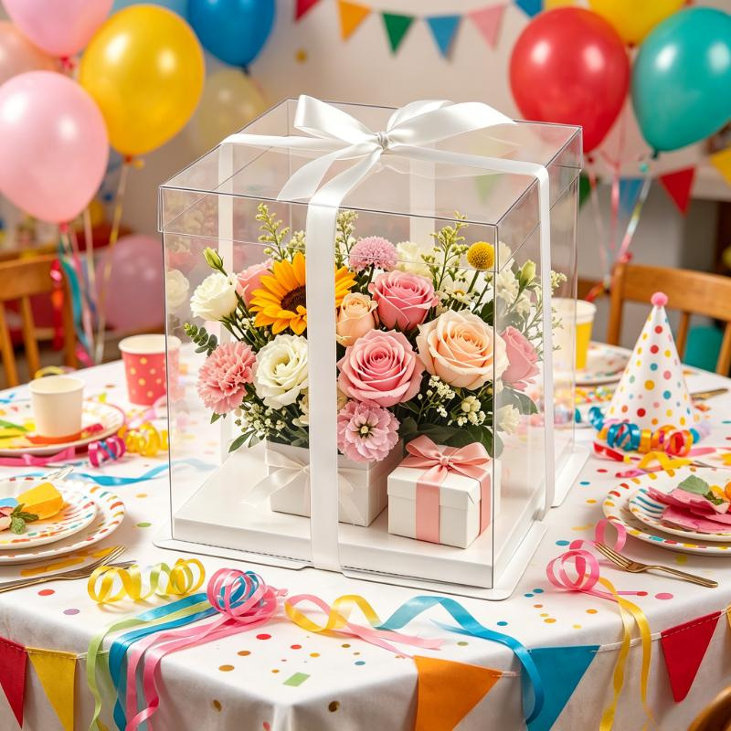 Caixas Transparentes para Bolo - Event Party Box avaliação e preço