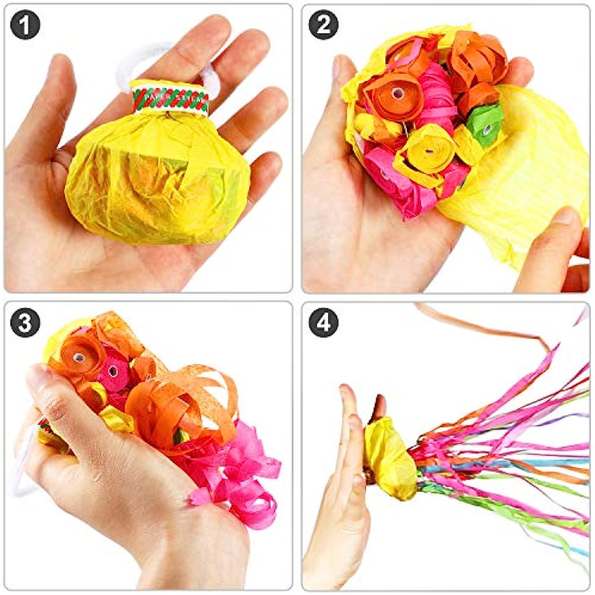 10 pçs poppers mão jogar strea - Confetti Cannon Tube avaliação e preço