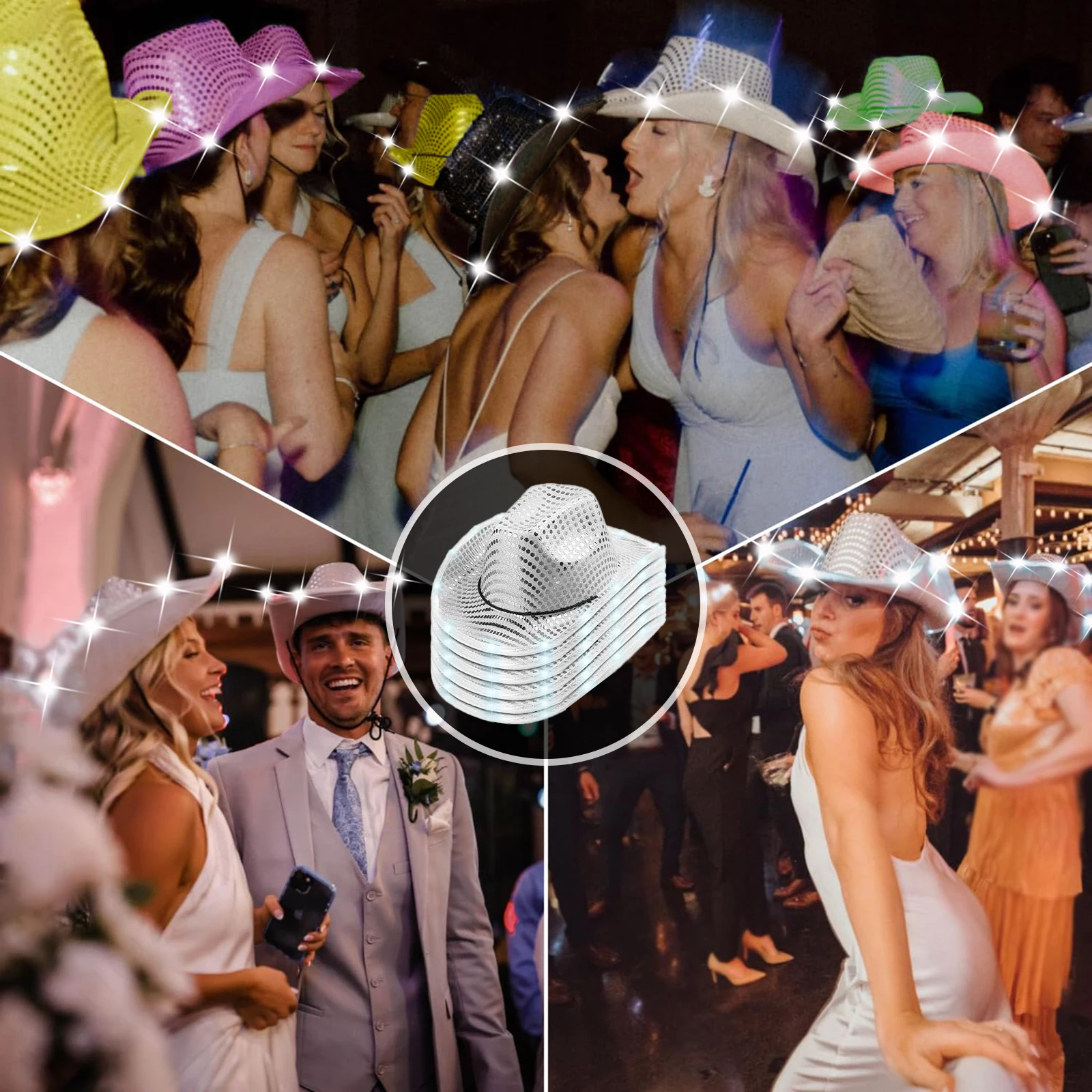 Chapéus de Cowboy LED em Pacot - Party Hat Cone avaliação e preço