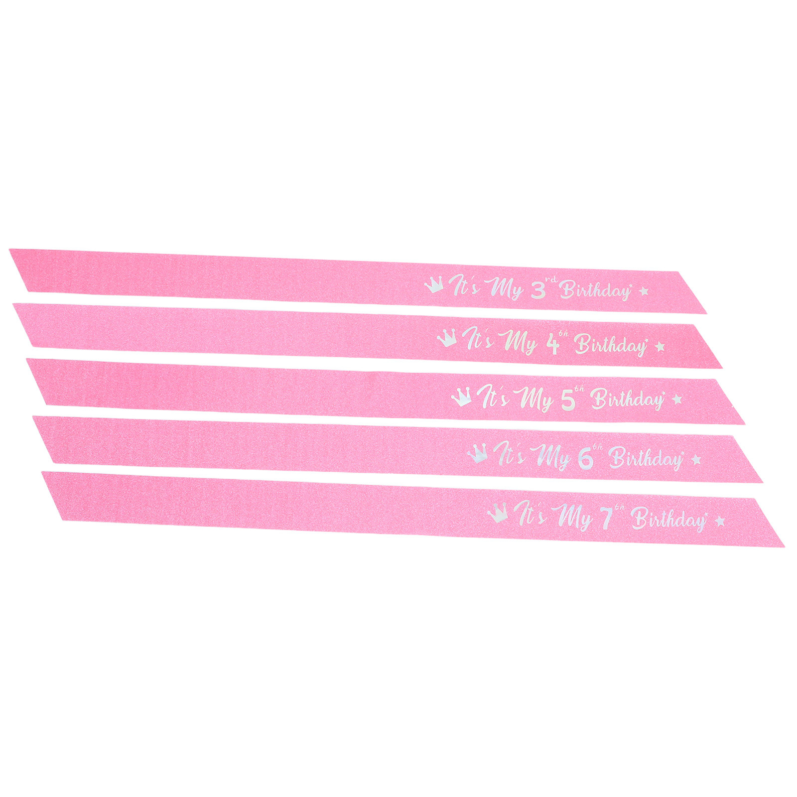 Conjunto de 5 Peças de Faixa d - Birthday Sash Glitter avaliação e preço