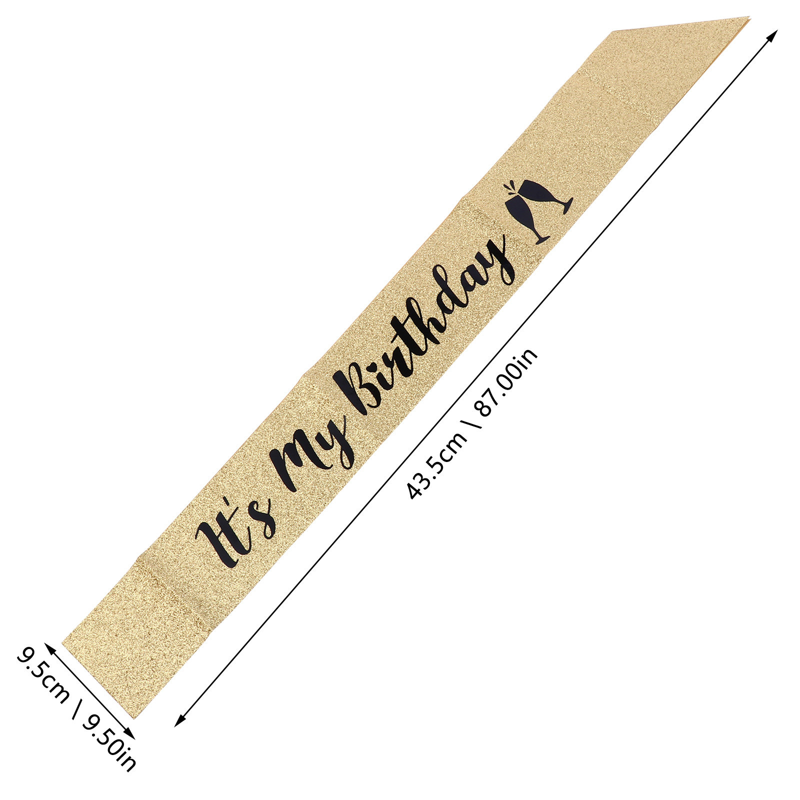 1 unidade de faixa para festa  - Birthday Sash Glitter avaliação e preço