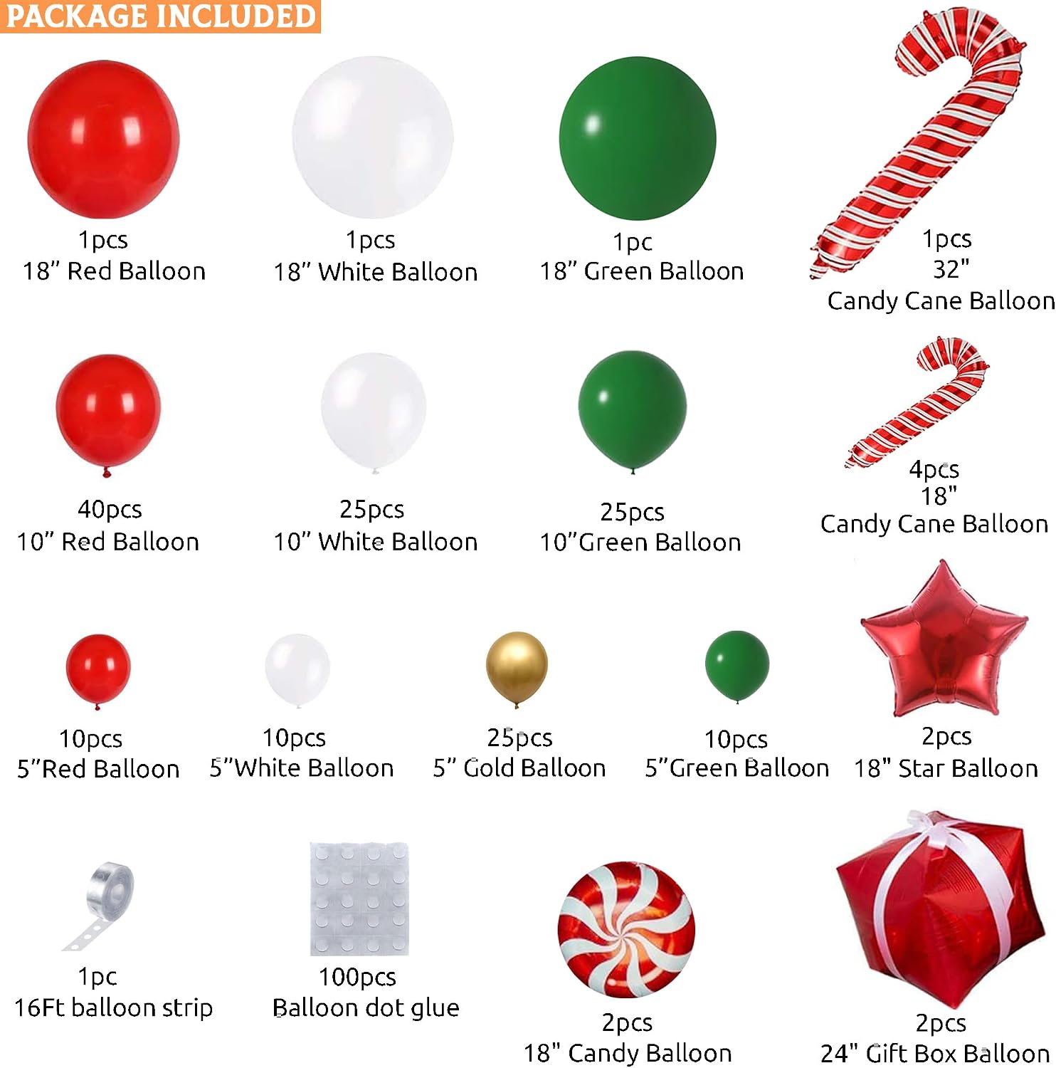 Kit de Arco de Balões de Natal - Balloon Arch Kit avaliação e preço