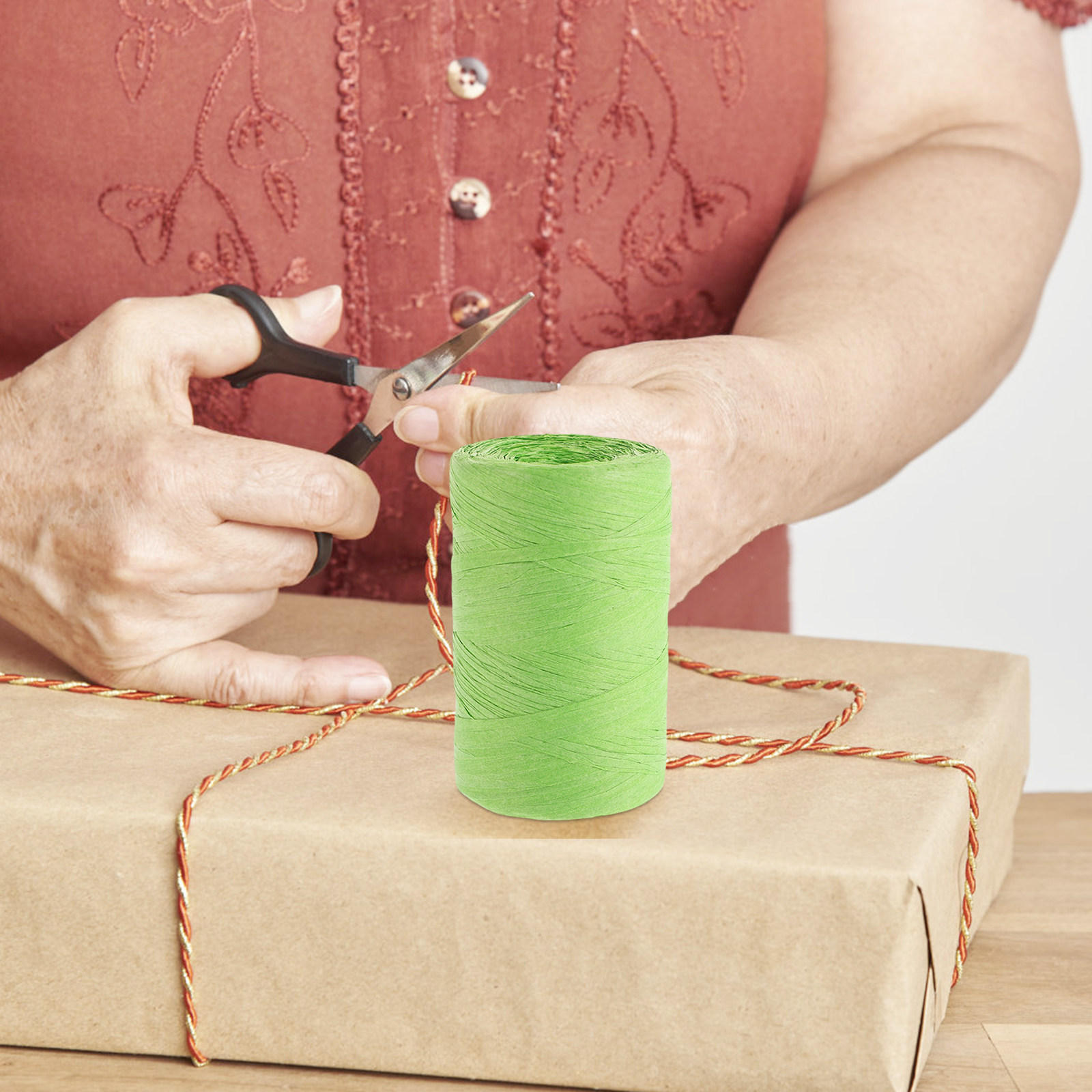 Fita de papel rafia, fio plano - Papercraft Supply Ribbon avaliação e preço