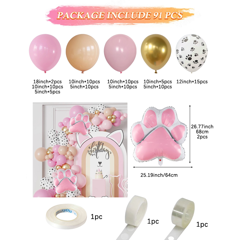 91 Peças Novo Arco de Balões T - Balloon Arch Kit avaliação e preço